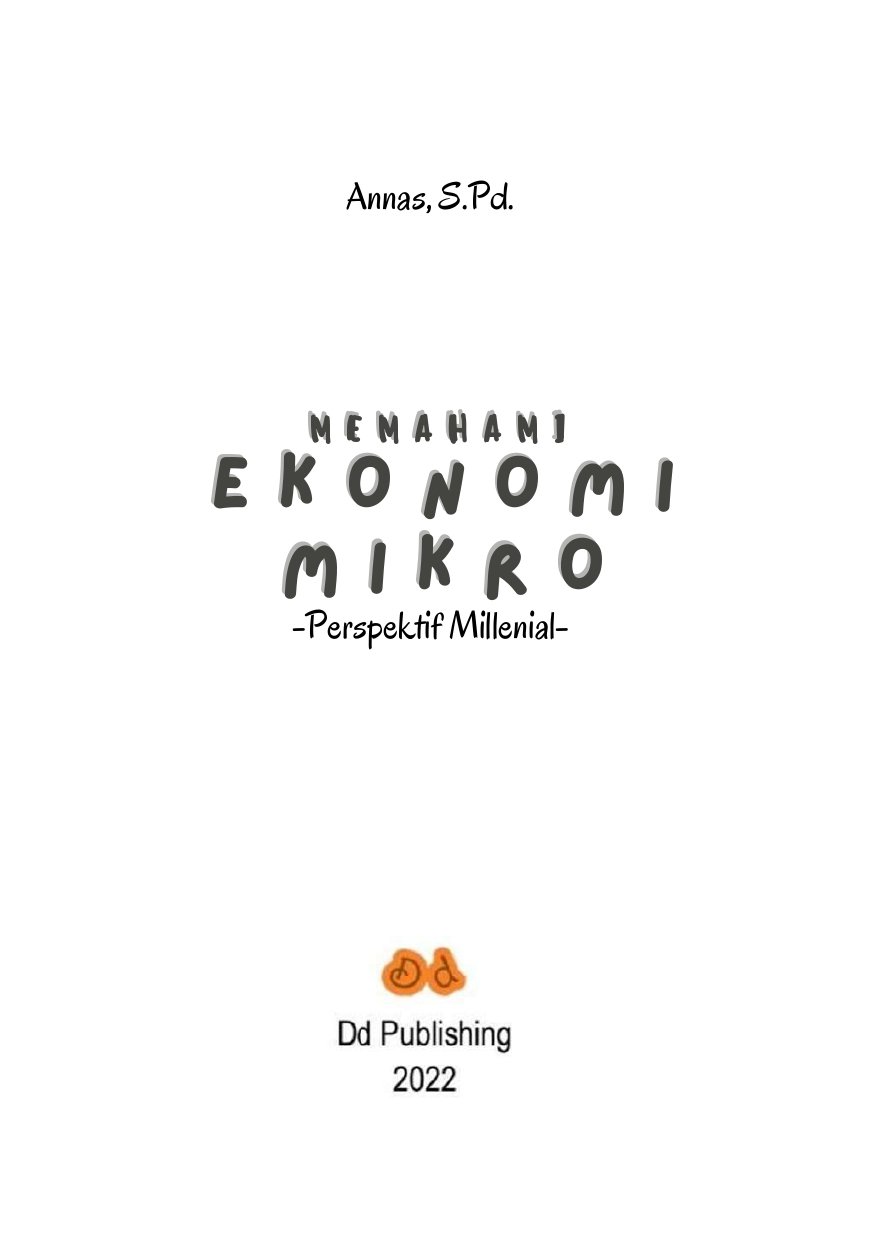 Cover MEMAHAMI EKONOMI MIKRO